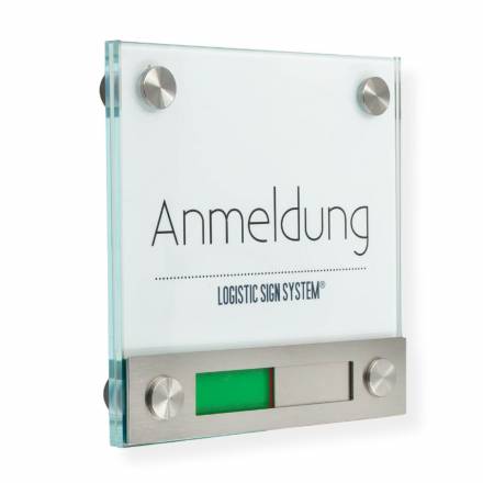 Tuerschild VITRUM Frei Belegt Rot Grün aus Glas 130 130 mm